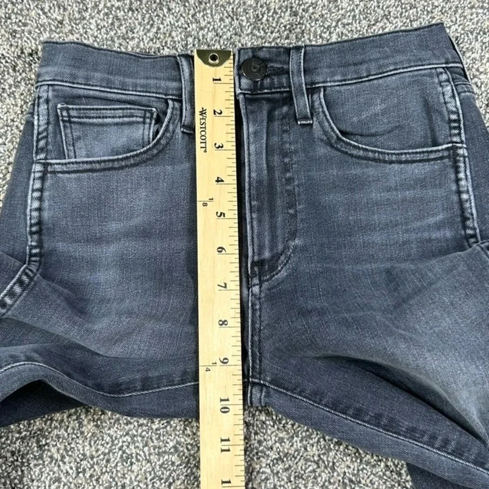 3x1 Straight Leg Fit Black‎ Denim Frayed Raw Hem Jeans Womens 24 Dark Wash Pants